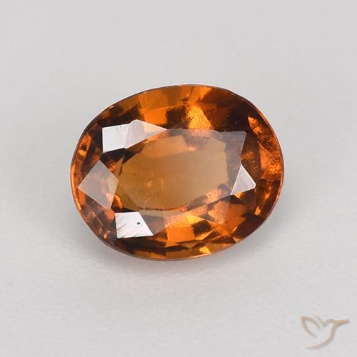 Granato hessonite Arancione scuro naturale da 1.24 ct, Ovale, VS