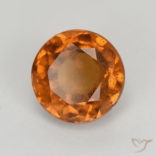 Granato hessonite Arancione scuro naturale da 2.00 ct, Rotondo, VS-SI