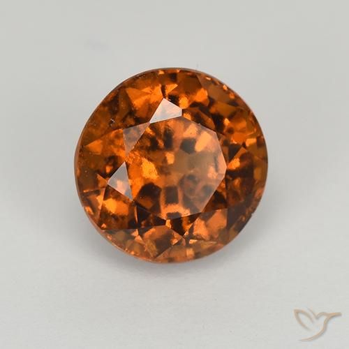 Granato essonite naturale arancione da 1,66 ct, taglio rotondo, VS