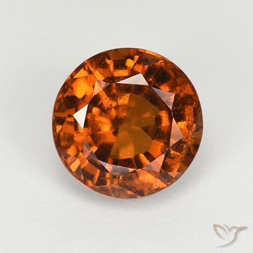 1.89ct Naturale Arancione scuro Granato hessonite, Rotondo, VS