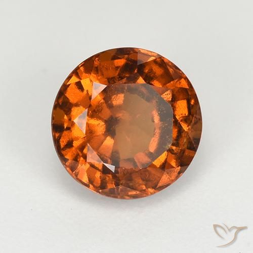 Granato hessonite Arancione scuro naturale da 1.89 ct, Rotondo, VS