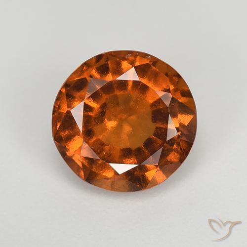1.93ct Naturale Arancione scuro Granato hessonite, Rotondo, VS