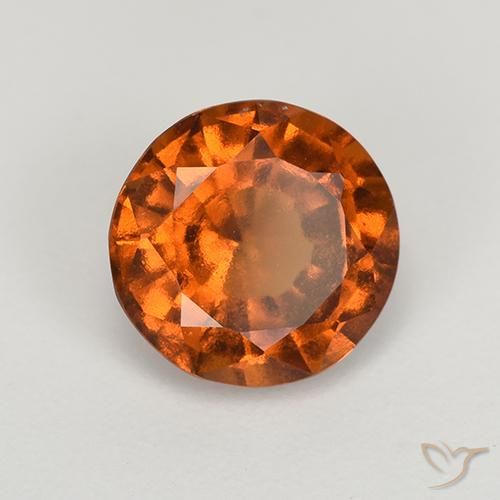 Granato hessonite Arancione scuro naturale da 1.93 ct, Rotondo, VS