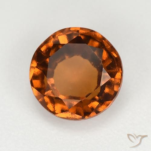 Granato hessonite Arancione Ambra naturale da 1.73 ct, Rotondo, VVS-VS