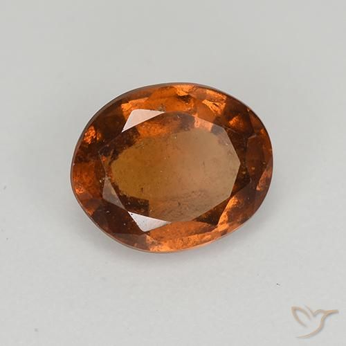 Granato hessonite Arancio medio-scuro naturale da 1.69 ct, Ovale, VS-SI