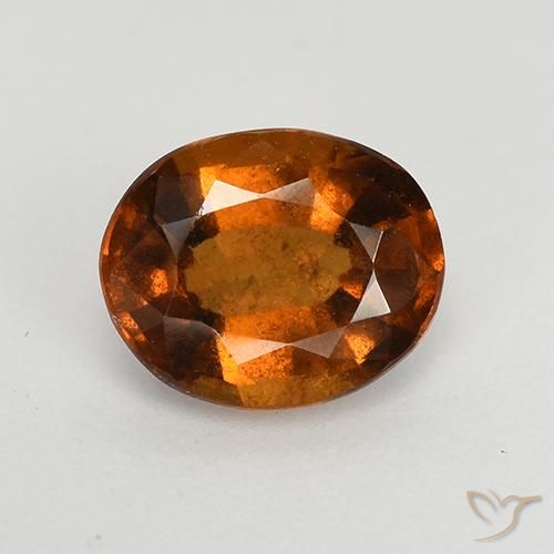 1.52ct Naturale Arancione Ambra Granato hessonite, Ovale, VS-SI