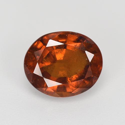 Granato essonite naturale arancione da 3,16 ct, taglio ovale, VS-SI
