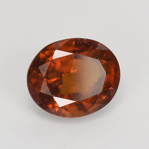 Granato essonite naturale arancione da 3,16 ct, taglio ovale, VS-SI