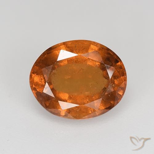 Granato essonite naturale arancione da 3,08 ct, taglio ovale, VS-SI
