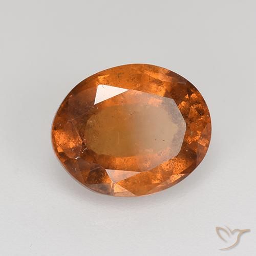 Granato essonite naturale arancione da 3,08 ct, taglio ovale, VS-SI