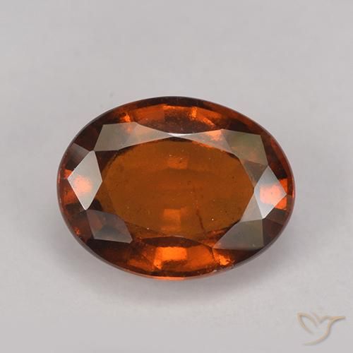 2.82ct Naturale Arancione rossastra Granato hessonite, Ovale, VS-SI