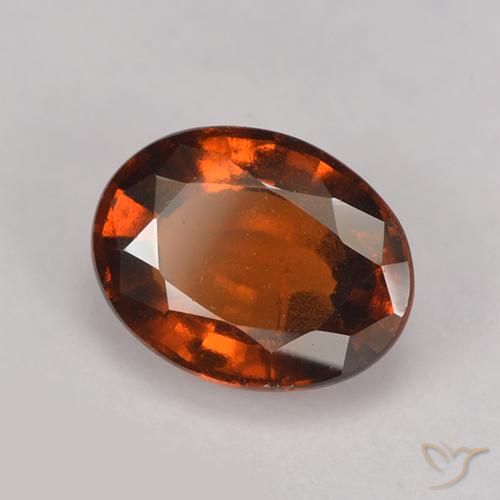Granato hessonite Arancione rossastra naturale da 2.82 ct, Ovale, VS-SI