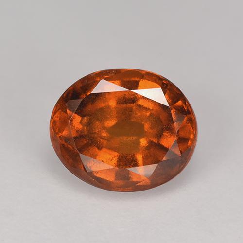 Granato hessonite Arancio Medio naturale da 2.33 ct, Taglio ovale, VS