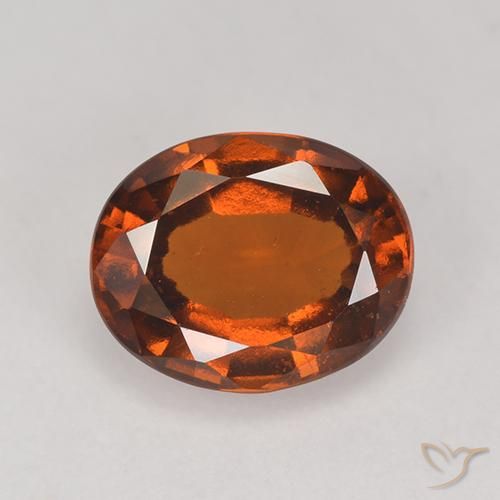 2.37ct Naturale Arancione Ambra Granato hessonite, Ovale, VS
