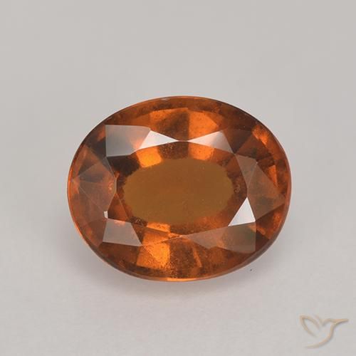 2.45ct Naturale Arancio medio-scuro Granato hessonite, Ovale, VS