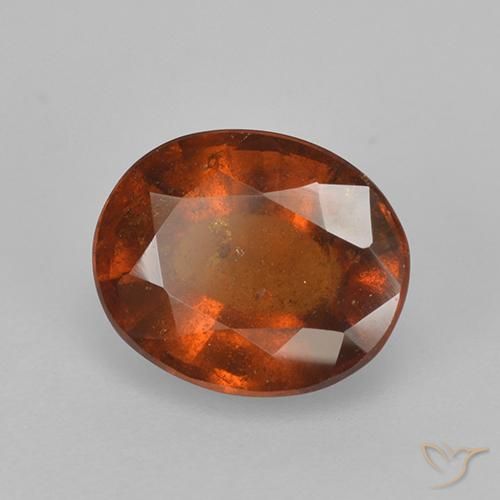 Granato hessonite Arancione scuro naturale da 2.68 ct, Ovale, VS-SI