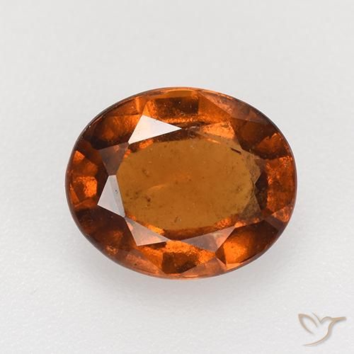2.47ct Naturale Arancione scuro Granato hessonite, Ovale, VS-SI