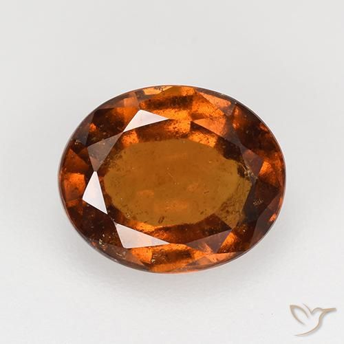 2.59ct Naturale Arancione rossastra Granato hessonite, Ovale, VS-SI