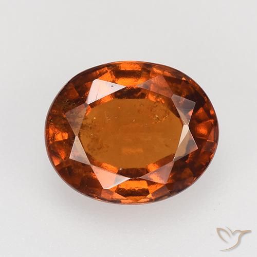 Granato essonite naturale arancione da 2,82 ct, taglio ovale, VS-SI