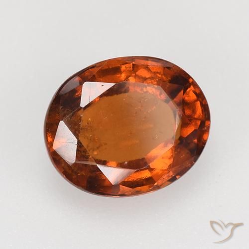 Granato essonite naturale arancione da 2,82 ct, taglio ovale, VS-SI