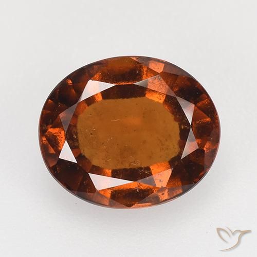 2.98ct Naturale Arancione scuro Granato hessonite, Ovale, VS-SI