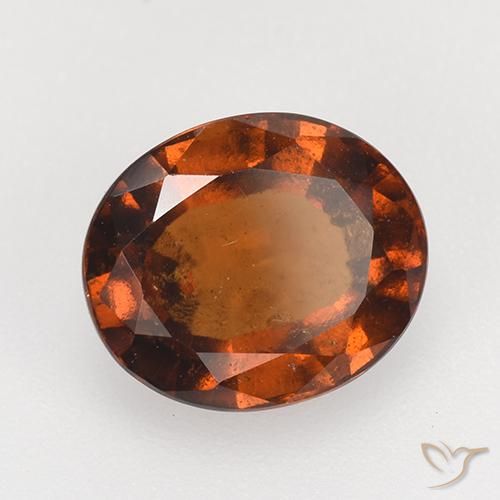 Granato hessonite Arancione scuro naturale da 2.98 ct, Ovale, VS-SI
