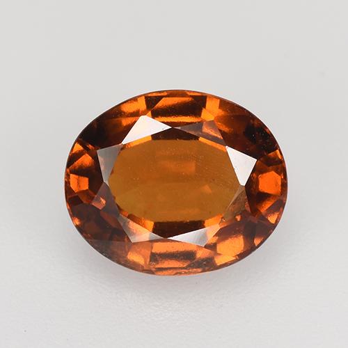 Granato essonite naturale arancione da 2,47 ct, taglio ovale, VVS-VS