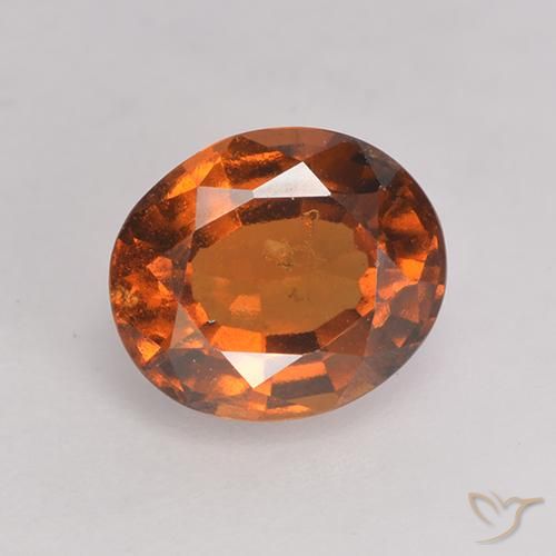 1.68ct Naturale Arancio medio-scuro Granato hessonite, Ovale, VS-SI