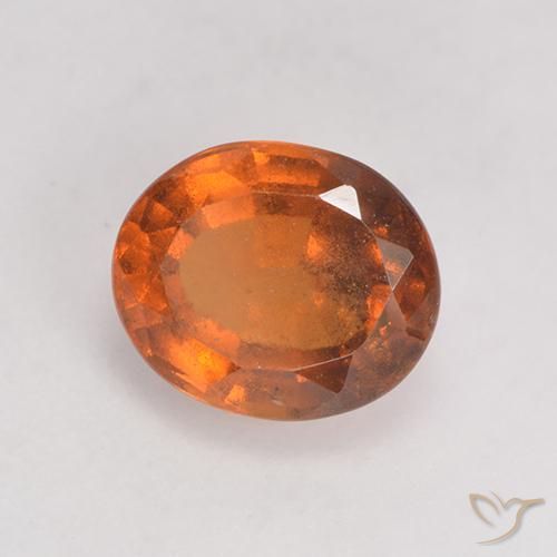 Granato hessonite Arancione scuro naturale da 1.69 ct, Ovale, VS-SI