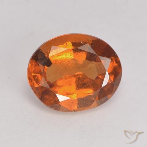 1.68ct Naturale Arancio medio-scuro Granato hessonite, Ovale, VS-SI