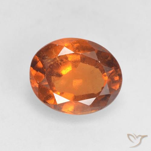 1.52ct Naturale Arancio medio-scuro Granato hessonite, Ovale, VS-SI