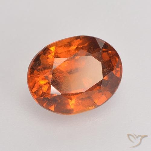 1.66ct Naturale Arancio medio-scuro Granato hessonite, Ovale, VS-SI
