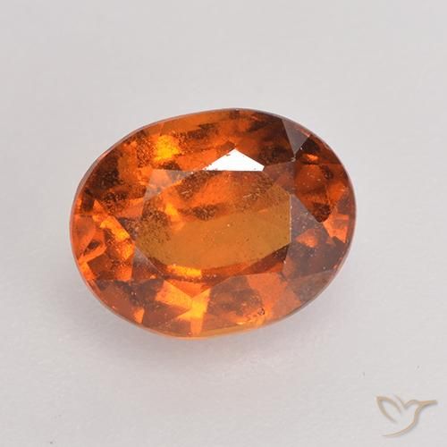 Granato hessonite Arancio medio-scuro naturale da 1.66 ct, Ovale, VS-SI