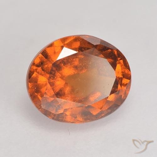 Granato hessonite Arancio medio-scuro naturale da 1.58 ct, Ovale, VS-SI