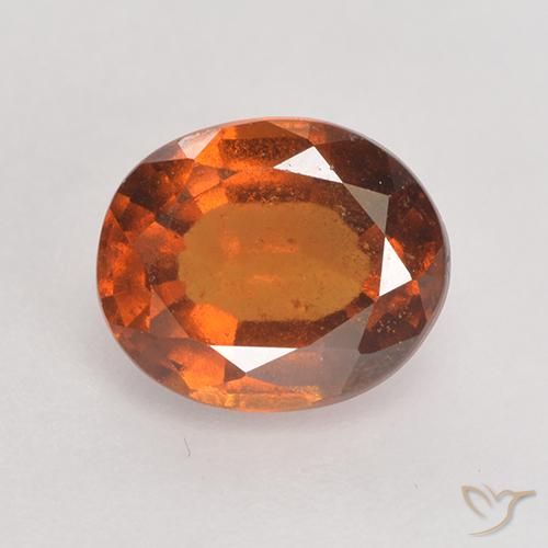 1.90ct Naturale Arancione Ambra Granato hessonite, Ovale, VS-SI