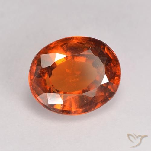 Granato hessonite Arancione rossastra naturale da 1.71 ct, Ovale, VS-SI