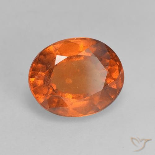Granato hessonite Arancione scuro naturale da 1.79 ct, Ovale, VS-SI