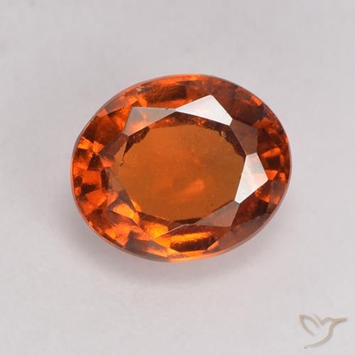 1.94ct Naturale Arancione rossastra Granato hessonite, Ovale, VS