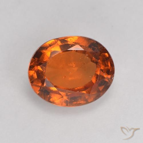 1.69ct Naturale Arancia Fuoco Granato hessonite, Ovale, VS