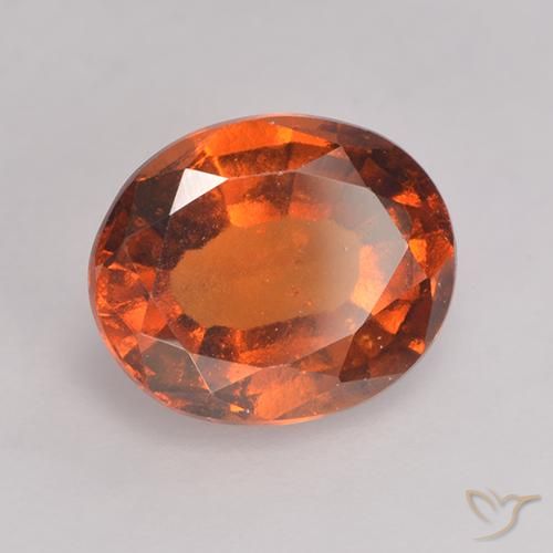 Granato hessonite Arancione rossastra naturale da 2.15 ct, Ovale, VS-SI