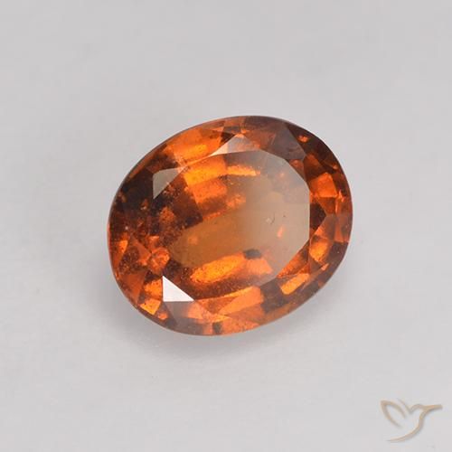 Granato hessonite Arancione scuro naturale da 1.37 ct, Ovale, VS