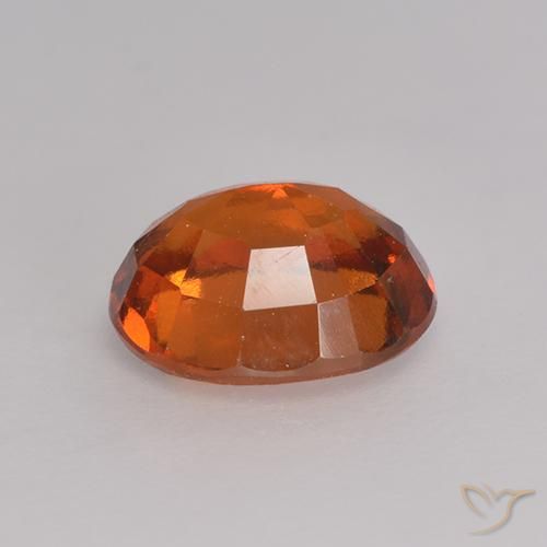 Granato hessonite Arancione scuro naturale da 1.66 ct, Ovale, VS