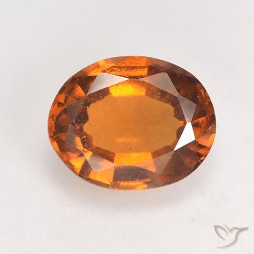 1.89ct Naturale Arancione scuro Granato hessonite, Ovale, VS