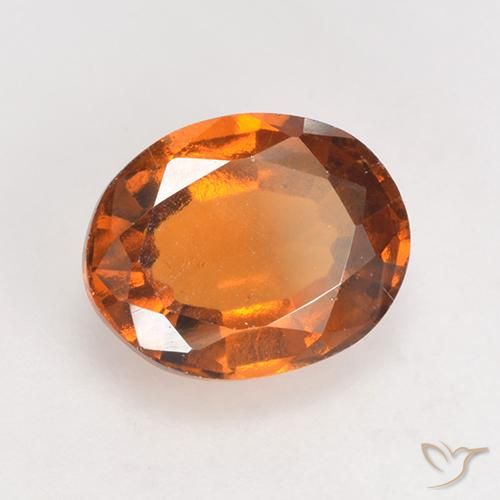 Granato hessonite Arancione scuro naturale da 1.89 ct, Ovale, VS
