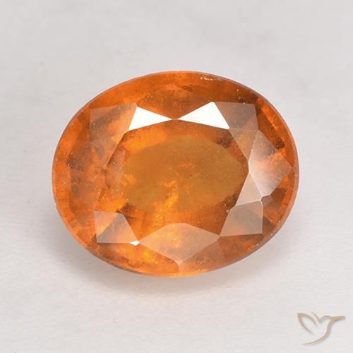 2.90ct Naturale Arancione scuro Granato hessonite, Ovale, SI