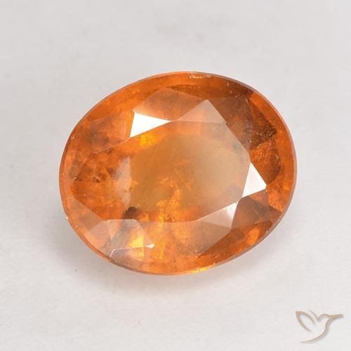 Granato hessonite Arancione scuro naturale da 2.90 ct, Ovale, SI