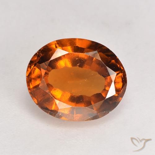 2.46ct Naturale Arancione rossastra Granato hessonite, Ovale, VS