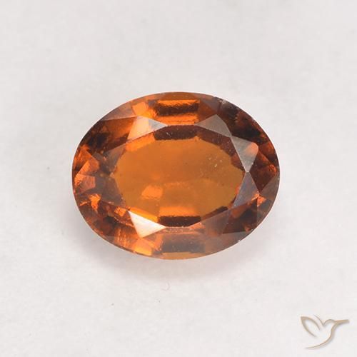 1.45ct Naturale Arancio medio-scuro Granato hessonite, Ovale, VS