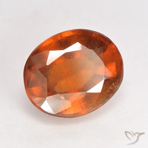 Granato hessonite Arancione scuro naturale da 3.19 ct, Ovale, SI