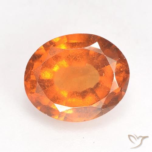 2.35ct Naturale Arancio Medio Granato hessonite, Ovale, SI
